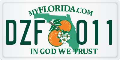 FL license plate DZFO11