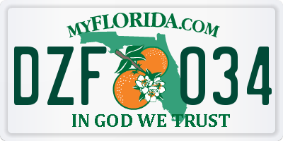 FL license plate DZFO34