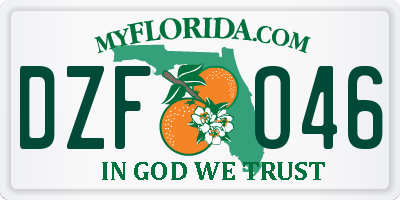FL license plate DZFO46