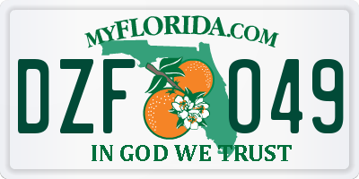 FL license plate DZFO49