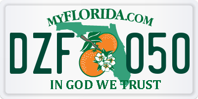 FL license plate DZFO50
