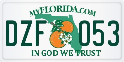 FL license plate DZFO53