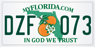 FL license plate DZFO73
