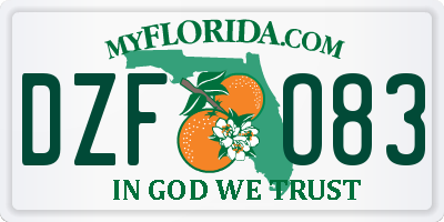 FL license plate DZFO83