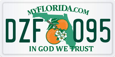FL license plate DZFO95