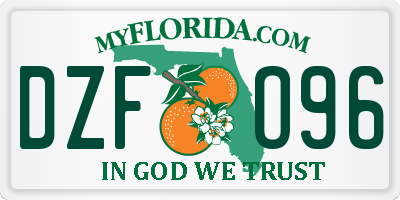 FL license plate DZFO96