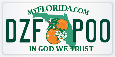 FL license plate DZFP00