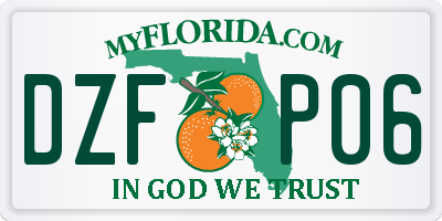 FL license plate DZFP06