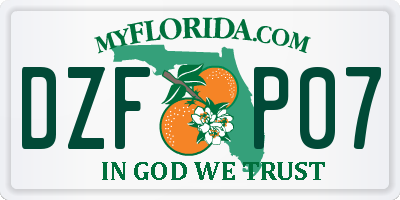 FL license plate DZFP07