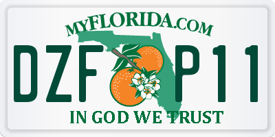 FL license plate DZFP11