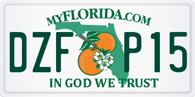 FL license plate DZFP15