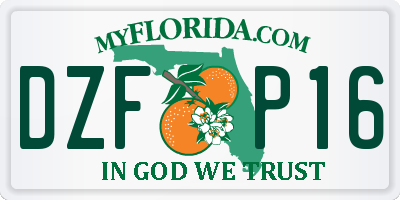 FL license plate DZFP16