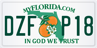 FL license plate DZFP18