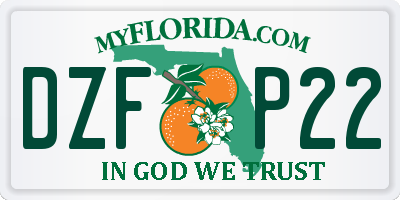FL license plate DZFP22