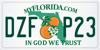 FL license plate DZFP23