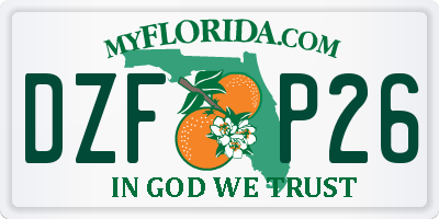FL license plate DZFP26