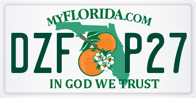 FL license plate DZFP27