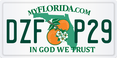 FL license plate DZFP29