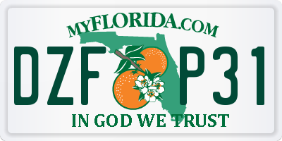 FL license plate DZFP31