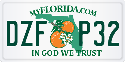 FL license plate DZFP32