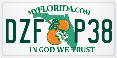 FL license plate DZFP38