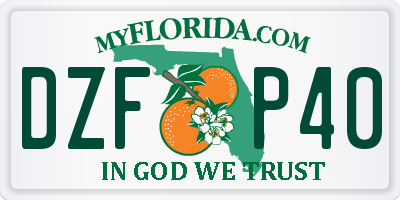 FL license plate DZFP40