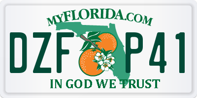 FL license plate DZFP41