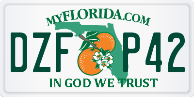 FL license plate DZFP42