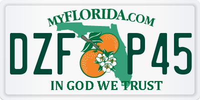 FL license plate DZFP45