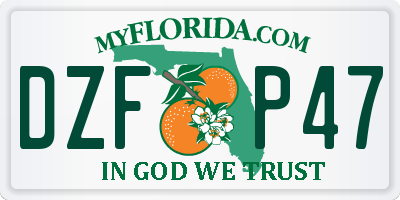 FL license plate DZFP47