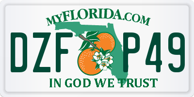 FL license plate DZFP49