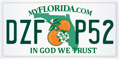FL license plate DZFP52