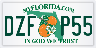 FL license plate DZFP55