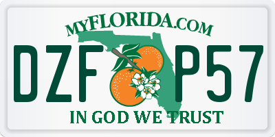 FL license plate DZFP57