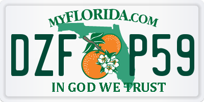 FL license plate DZFP59
