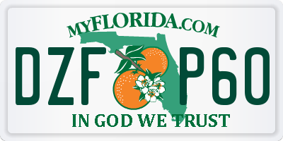 FL license plate DZFP60
