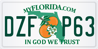 FL license plate DZFP63