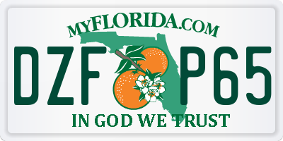 FL license plate DZFP65