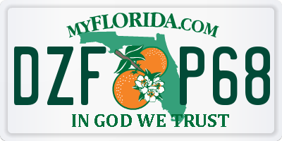 FL license plate DZFP68