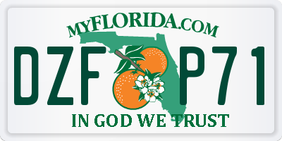 FL license plate DZFP71