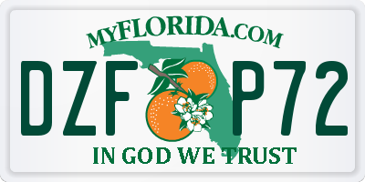 FL license plate DZFP72