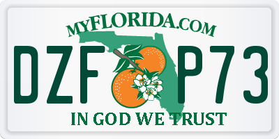 FL license plate DZFP73