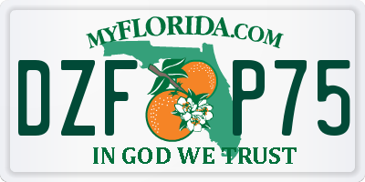 FL license plate DZFP75