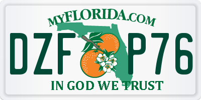 FL license plate DZFP76