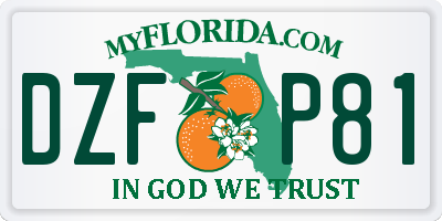 FL license plate DZFP81