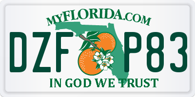 FL license plate DZFP83
