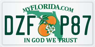 FL license plate DZFP87