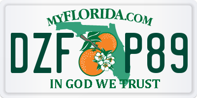 FL license plate DZFP89