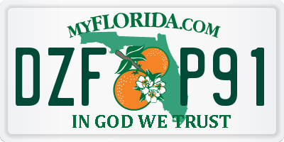 FL license plate DZFP91