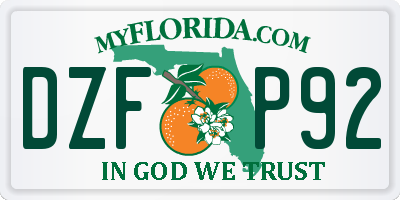 FL license plate DZFP92